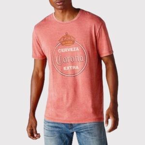 Corona Extra for Lucky Brand Venice Burnout Graphic Tee T-Shirt Red NWT